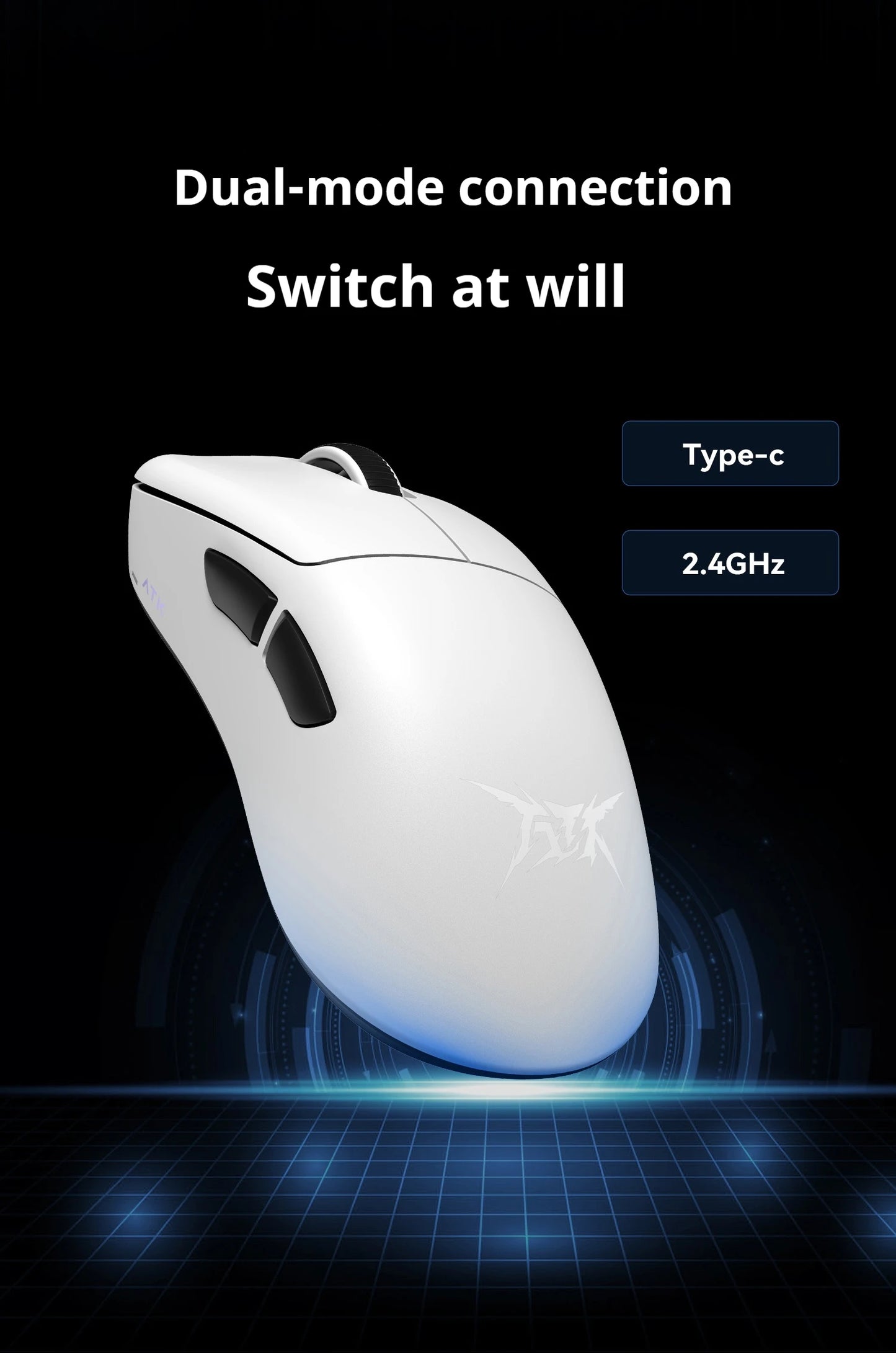 ATK Z1 Pro Max Ultra Wireless Gaming Mouse Customized Foot PAW3950 Ultra Smart Speed Wireless 8k Polling Rate 0.39ms Low Latency