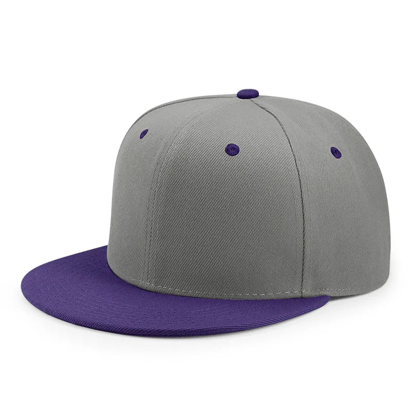 Partihandel 40 färger Justerbara platta snapback-kepsar med skärm Dam Mode Polyester Enfärgad basebollkeps Herr Hiphop Blank sportkeps