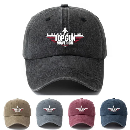 "TOP GUN MAVERICK" Men'S Classic Vintage Baseball Cap, Adjustable  Hat with Curved Brim, Casual Outdoor Sports