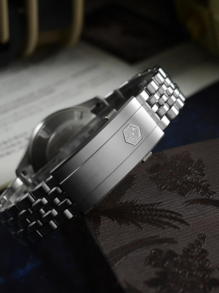 San Martin 39.5mm Retro Chinese Characters Indices Dial Men Pilot Watch YN55 100M Waterproof BGW-X1 Luminous SN0033C