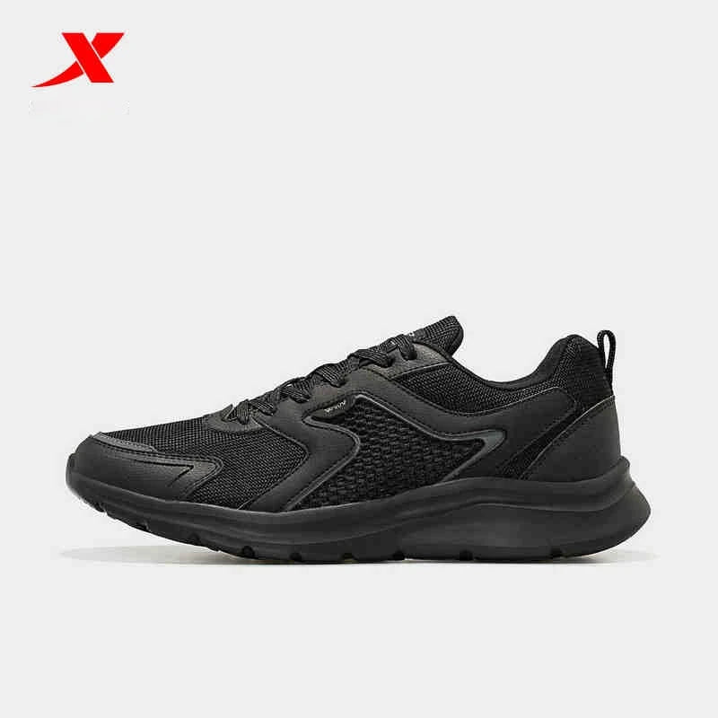 Xtep Sports Shoes Men's Mesh Breathable Running Shoes Winter Marathon Black White Men's Sports Shoes Sneakers Man 879119110110