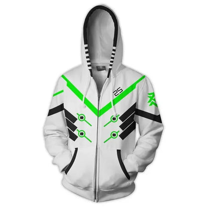 Anime Game Hoodie Sweatshirt 3D Printing Overwatch D.Va DJ Cosplay Costume Women Men Couple Hooded Jacket Top Clothing