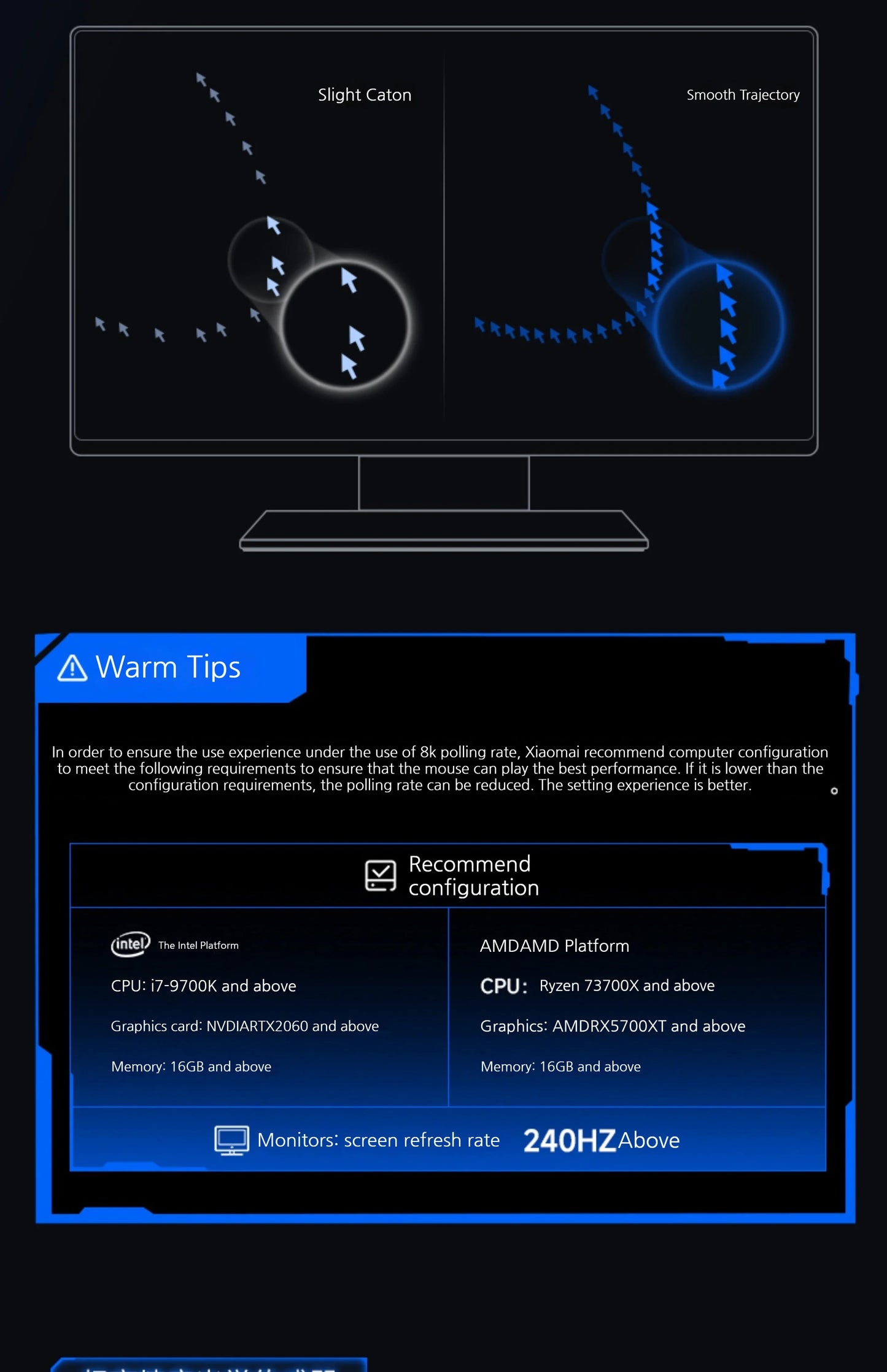 MCHOSE L7 Ultra+ közepes-nagy méretű kézre tervezett gamer e-sport egér, PAW3950, vezeték nélküli, három üzemmódú, könnyű irodai kétmeghajtós számítógépes egér