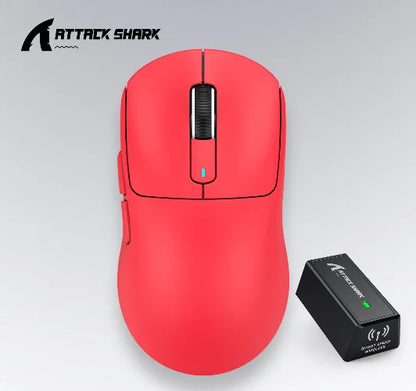 ATTACK SHARK X3 hárommódos egér 1K Hz, X3Pro Bluetooth vezeték nélküli egér 4K Hz, könnyű kivitel, PAW3395, 650IPS mobil sebesség