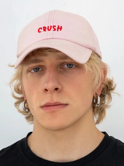 Unisex hímzett „crush” baseball sapka, fekete, hímzett kezdőbetűkkel, „dad hat”, 100% pamut, négy évszakra alkalmas baseball sapka