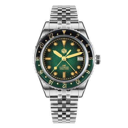 San Martin 2025 Men's Watches Retro NH34 GMT Sandwich Dial 40mm Bidirectional Sapphire Bezel Luxury Sports Watch 20Bar SN0134
