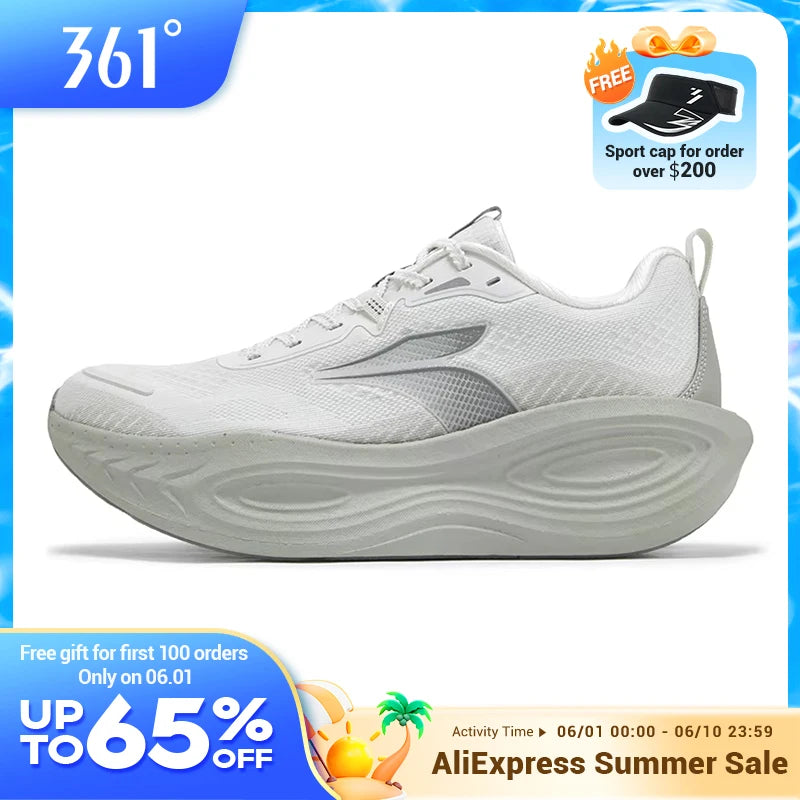 361 Degrees PopBlaze 5 Herren-Laufschuhe, neue Dämpfung, dicke Sohle, atmungsaktiv, rutschfest, Outdoor-Jogging-Sneaker für Herren 672532212
