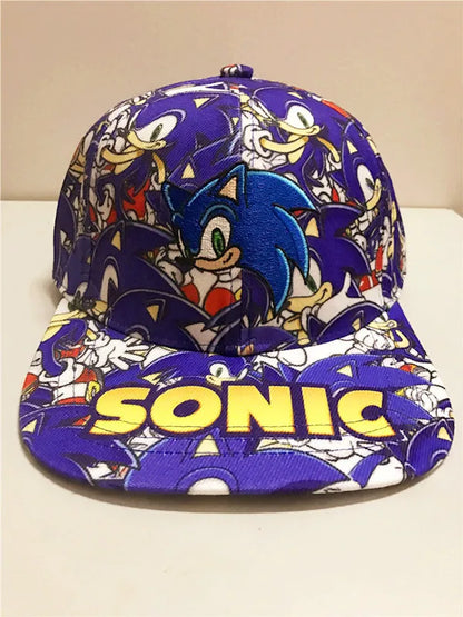 Baseballová čiapka Shadow the Hedgehog 3D pre dospelých a deti s potlačou Sonic, Amy, Tails a Knuckles, s plochým okrajom a klobúkom typu „ducktongue“, darčeky