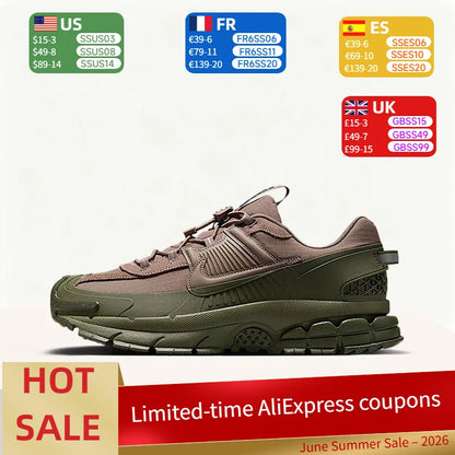 Nike ZOOM VOMERO ROAM Retro Fashion Casual Everyday Commute Breathable Soft Low-Top Running Shoes for Men, Brown FV2295-201