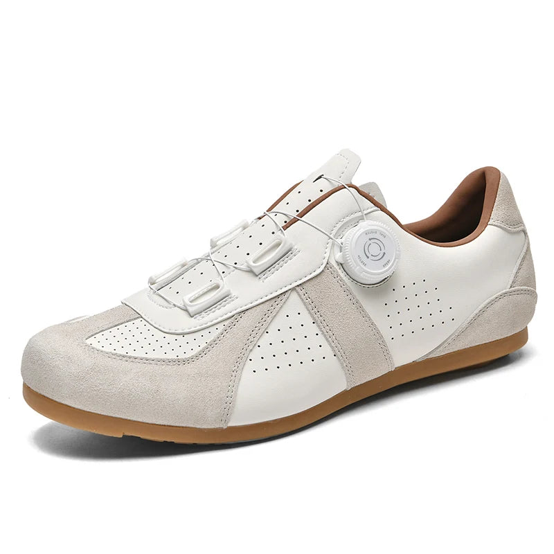 Women's Non-Lock Mountain Bike Shoes, No Cleats, Road Cycling RB Speed Rubber Sole Shoes, Men's Rubber Sole Cycling Shoes