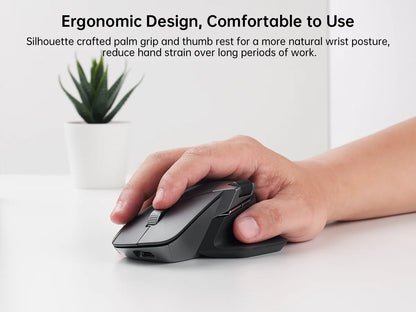 Rapoo MT760L/MT760M multimode genopladelig trådløs mus, ergonomisk, 4000 DPI, understøtter op til 4 enheder, Bluetooth-mus
