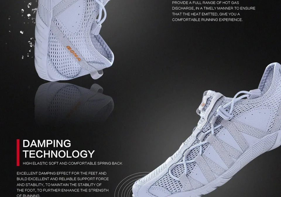 BONA New Popular Style Men's Running Shoes Lace-Up Athletic Outdoor Walking Jogging Sneakers Comfortable