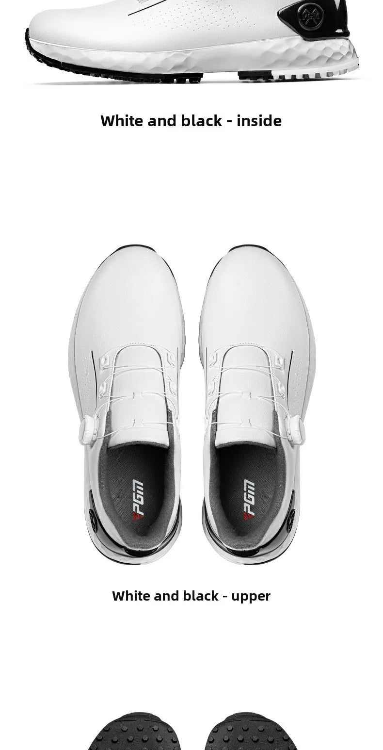 Scarpe da golf da uomo PGM, sneakers comode con ammortizzazione, lacci con manopola, impermeabili e antiscivolo, rialzanti XZ408