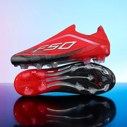 Nouvelles chaussures de football pour hommes, crampons de haute qualité, bottes de football pour terrain en herbe, idéales pour les matchs en extérieur, baskets légères mi-hautes, très vendues, antidérapantes, pour l'e