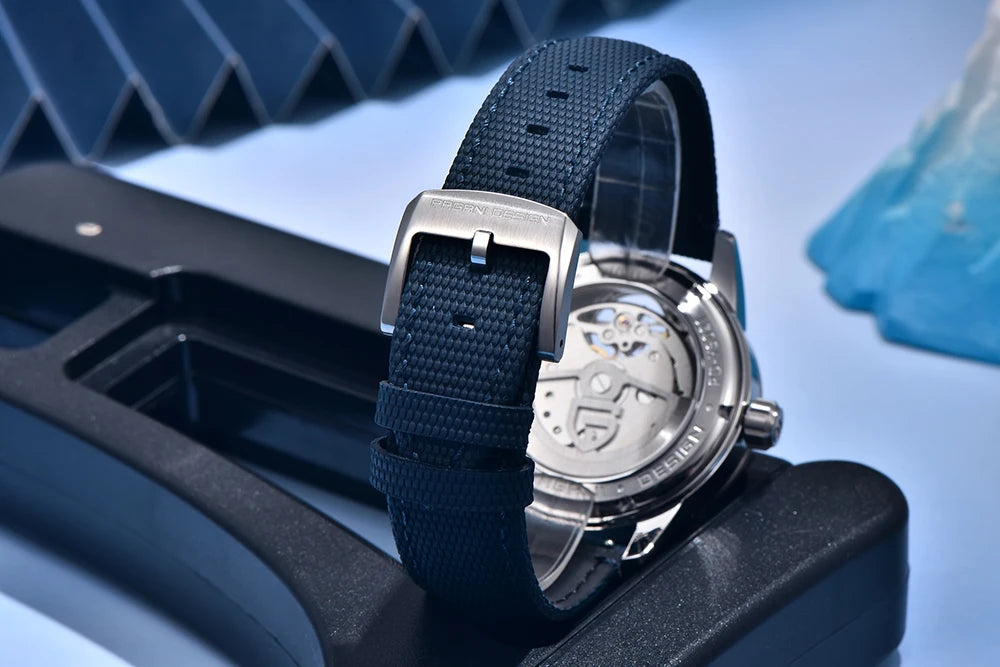 PAGANI DESIGN – Mekanisk luksusur til mænd, 41 mm, safirglas, læderrem, vandtæt, pilotstil, med tourbillon og månefase