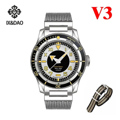 IX&DAO IPOSE Watch 5303 ETA-2824 Movement Automatic Mechanical GMT Sport Retro Diving Casual Dress 200m Waterproof Men Watches