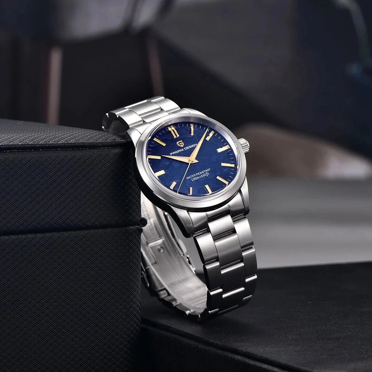 Pánské hodinky PAGANI DESIGN 40 mm, japonský quartzový strojek TMI VH31, luxusní/obchodní styl, safírové sklo, nerezová ocel 316L, vodotěsné do 100 m