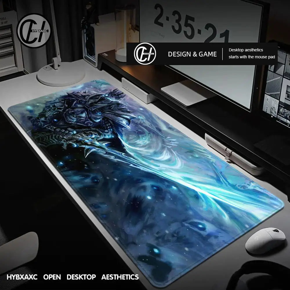 World of Warcraft Lich King Mouse Pad PC HD Anime Gaming Accessories Keyboard Mousepad Laptop XXL Game Cabinet Desk Mat Carpet