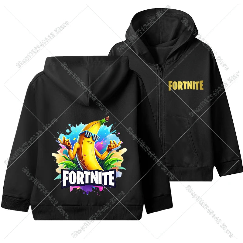 Hot Game Fortnite Zipper Hoodies Kids Hooded Jacket Children Thin Sweatshirt Autumn Long Sleeve Boy Clothing Casual Hood Coat