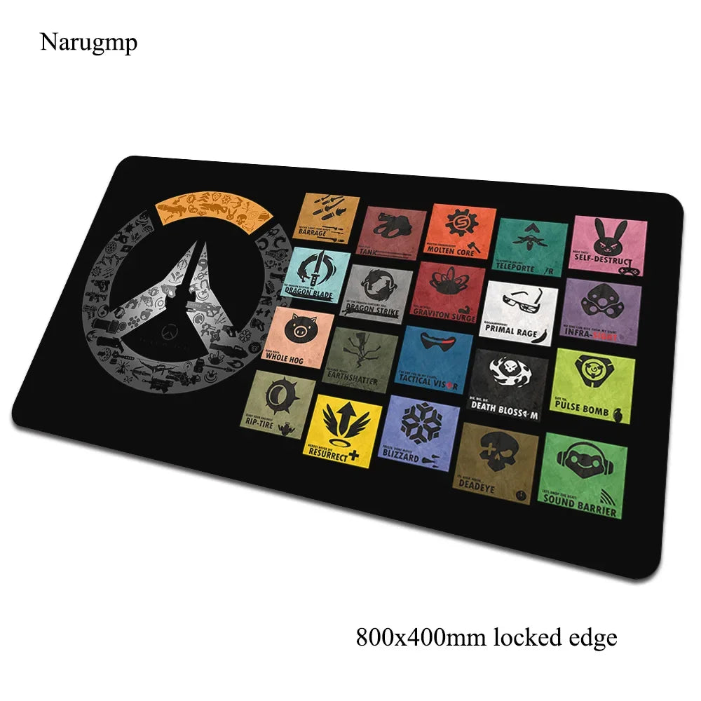 Overwatch mouse pad 80x40cm gaming mousepad game Halloween Gift large mouse pad gamer computer desk big mat notebook mousemat PC