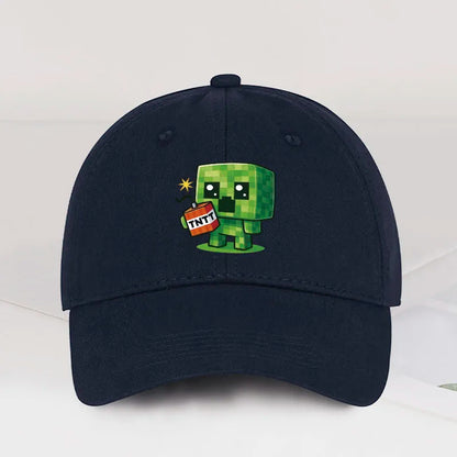 1 Creeper Pattern Baseball Cap | Unisex Hip-Hop Cap, lightweight and form-fitting, perfect for travel and casual wear year-round