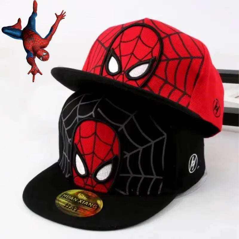 *2026 Anime Cartoon Spiderman Hats for Kids Toddler Baby Baseball Cap Spring Summer Children's Snapback Hip Hop Adjustable Caps
