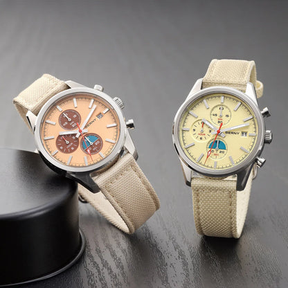 BERNY Chronograph Quartz Men Watch Luminous Miyota OS10 Top Luxury AR Coated Sapphire 5ATM Waterproof 2026 Sports Men’s Watches