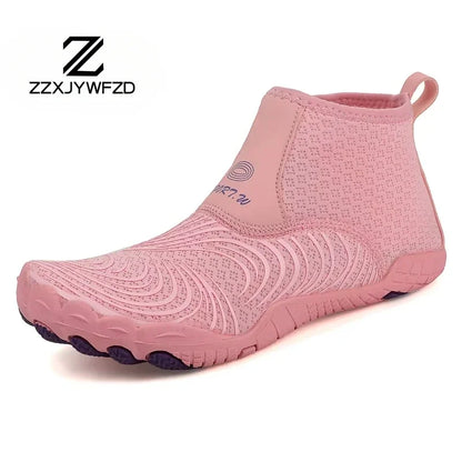 Zapatillas deportivas de exterior para senderismo y vadeo, unisex, para natación, calzado acuático de caña alta barefoot, zapatos aqua para playa, fitness, buceo y surf