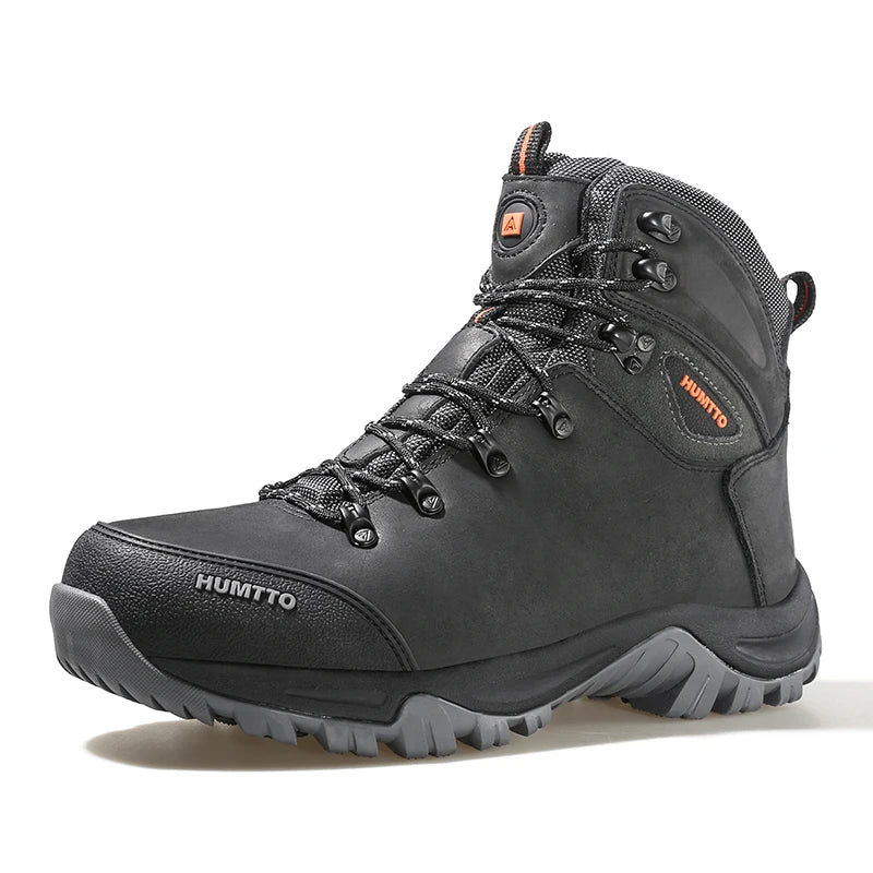 HUMTTO Sapatilhas de Caminhada Impermeáveis para Homem, Botas de Caça Táticas de Deserto, Botas de Trekking pelo Tornozelo para Homem e Mulher, Quentes em Couro