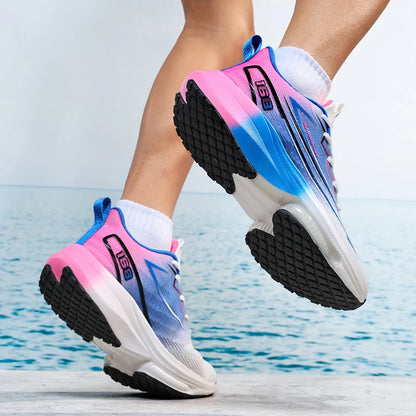 Unisex Sports Shoes Summer New Thick Sole Cushioning Anti Slip Rebound Professional Running Training Shoes for Teenagers