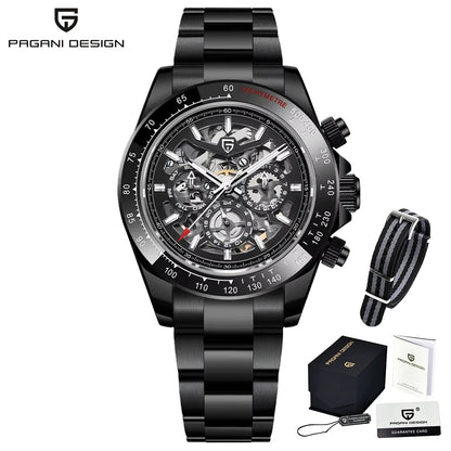 PAGANI DESIGN Men‘s Automatic Mechanical Watch Stainless Steel Waterproof Sport 10Bar Luxury Casual Watch for Men Reloj Hombre