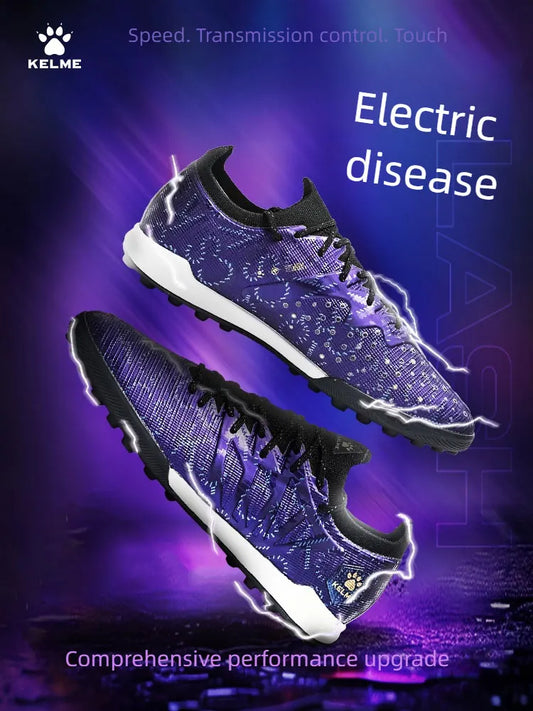 Zapatillas de fútbol KELME para adulto, modelo Men's Disease Electric 3.0, tacos cortos MG, calzado profesional transpirable para partidos y entrenamientos