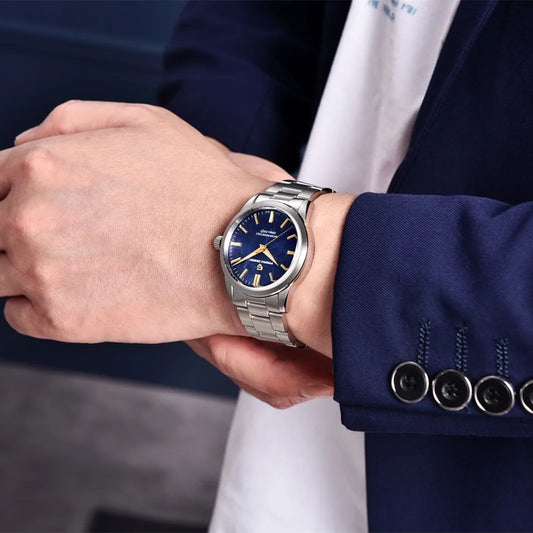 Relógio para homem PAGANI DESIGN 40 mm, movimento de quartzo japonês TMI VH31, estilo luxo/negócios, vidro de safira, aço inoxidável 316L, resistente à água até 100 m