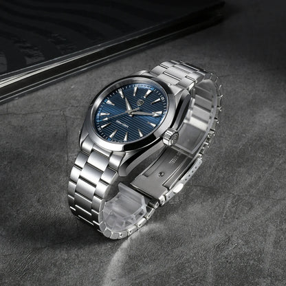 Ceas Watchdives WD0006, mecanism VH31 cu secundar fluid, sticlă de safir bombată, strat luminescent BGW9, rezistent la apă până la 10 bari, 38 mm, stil vintage