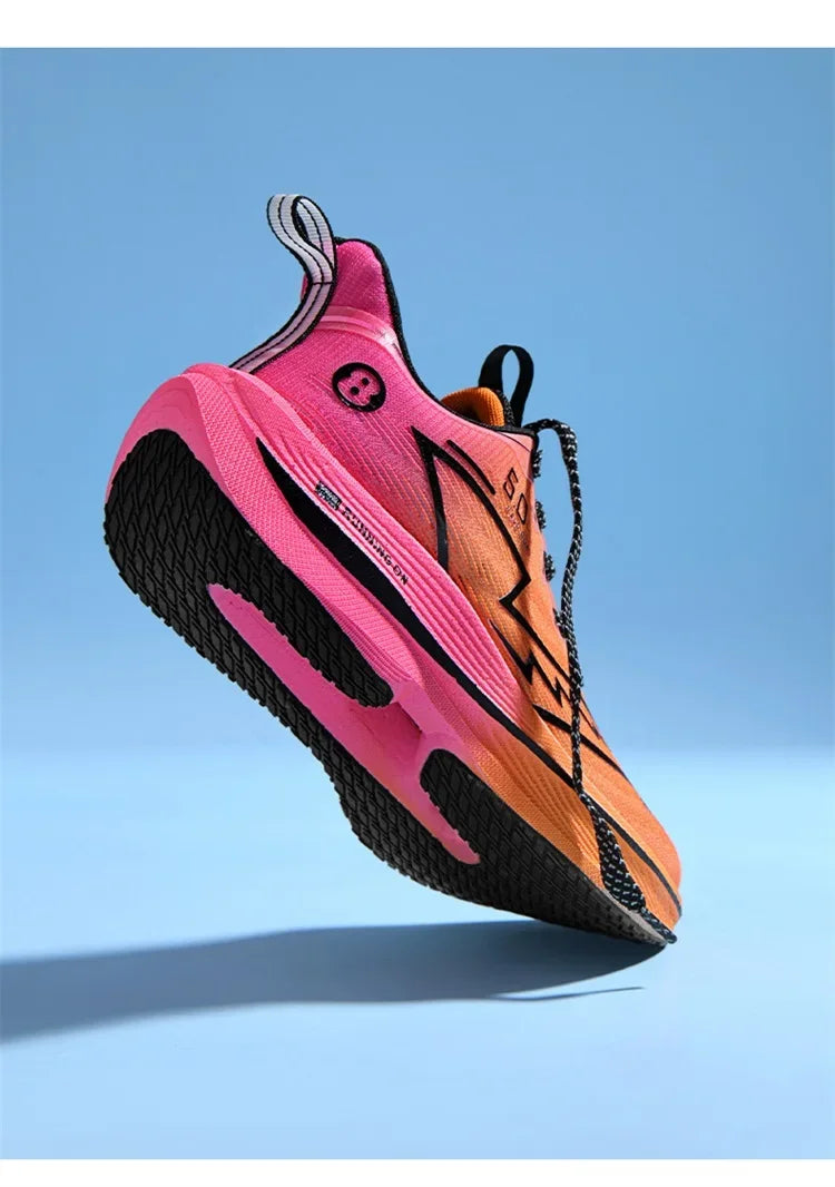 New Men's Carbon Plate Running Shoes Soft Cushion Shock Absorbing Sports Shoes Unisex Lightweight Anti-Slip Training Sneakers