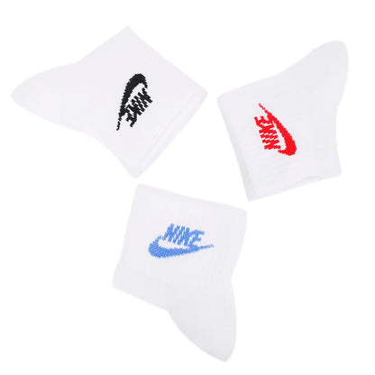 Calcetines Nike para hombre, calcetines para mujer, calcetines informales, calcetines de baloncesto a la moda, calcetines finos, calcetines deportivos cómodos y transpirables (3 pares) Dx5074-911
