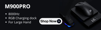 Delux M900PRO ultralet version trådløs gamingmus ergonomisk 1K/8K polling rate 50g PAW3395 til højre stor hånd PC-gamer
