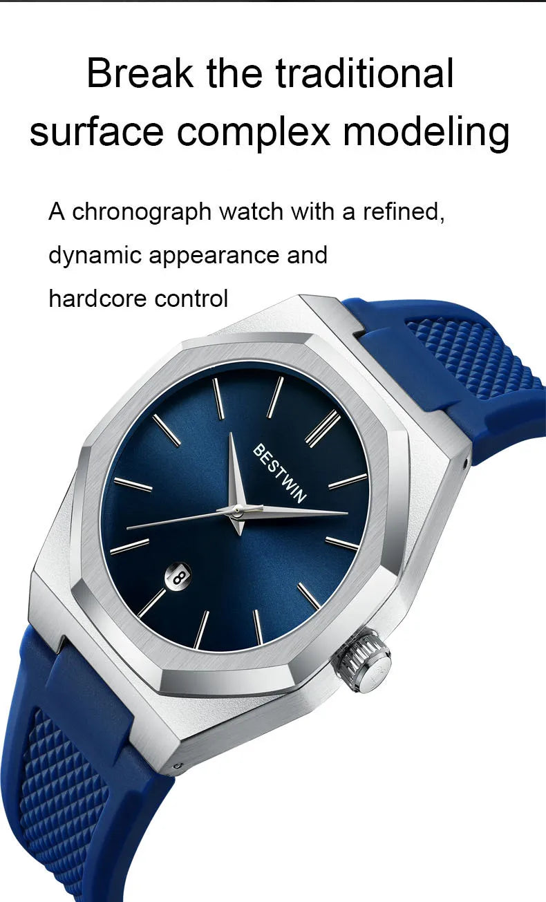 Luxury Quartz Wristwatch Silicone Strap reloj hombre Sport Watch for Man Fashion Date Original Waterproof Clock