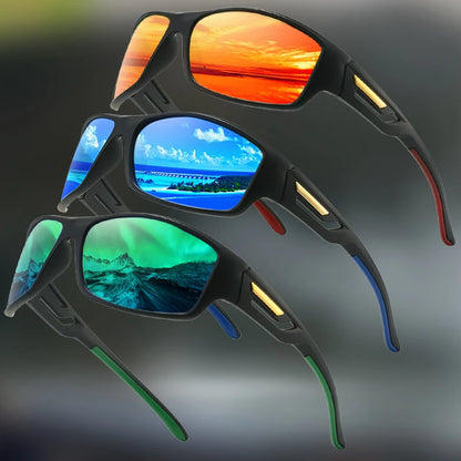 1/3 Sports Polarized Sunglasses Camouflage Wraparound Frame Multicolor Lenses for Driving Fishing UV Protection Unisex Eyewear