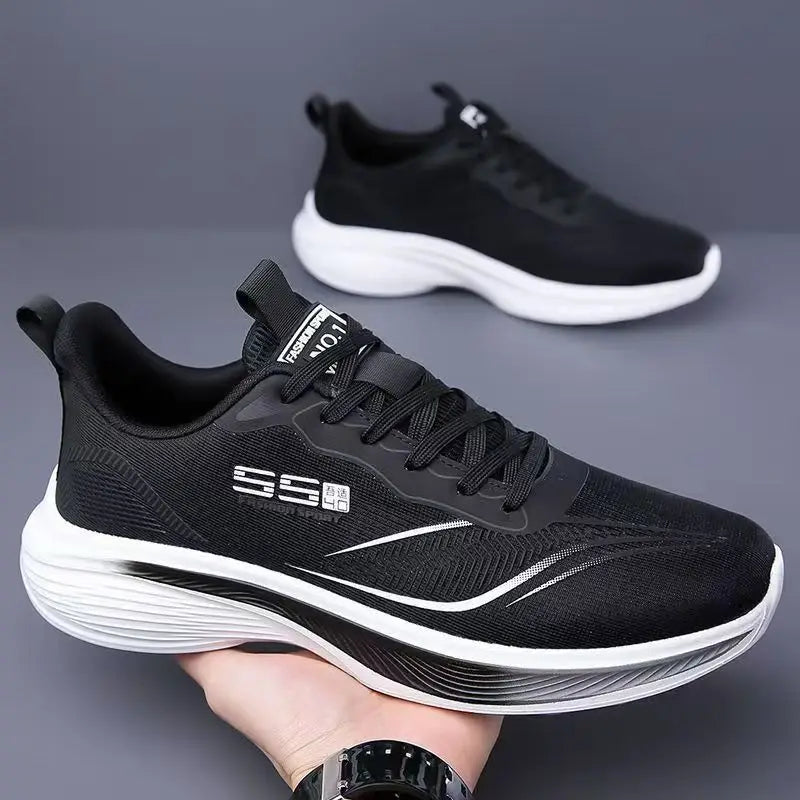 Breathable Mesh Men's Lightweight Casual Sneakers Non-Slip Soft Sole Running Shoes for Spring and Summer
