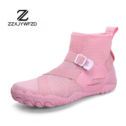 Zapatillas deportivas de exterior para senderismo y vadeo, unisex, para natación, calzado acuático de caña alta barefoot, zapatos aqua para playa, fitness, buceo y surf