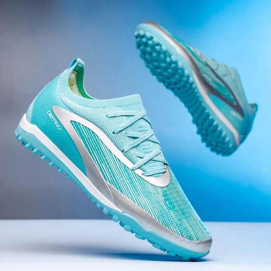 Botas de fútbol para hombre, tacos de exterior transpirables para adultos, antideslizantes, zapatillas deportivas de fútbol con tacos largos para entrenamiento y partido, cómodas para chicos