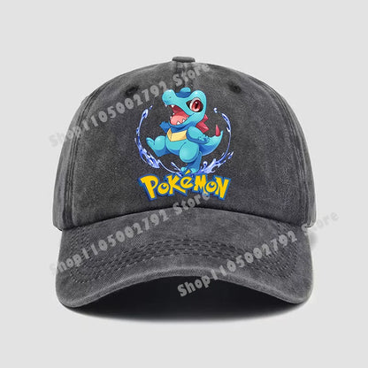 Pokémonové bejzbalové čiapky Pikachu Kawaii Anime postavičky Slnečné klobúky Letné vonkajšie detské a rodičovské slnečné klobúky Trendové čiapky s kačacím jazýčkom Darček