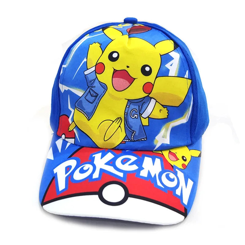 Kreslená bejzbalová čiapka s motívom Pokémona, čiapka s Pikachuom, nastaviteľná, Pokemon Cosplay, Hip Hop, pre deti, dievčatá, chlapcov, anime postavičky, hračky, darčeky pre deti