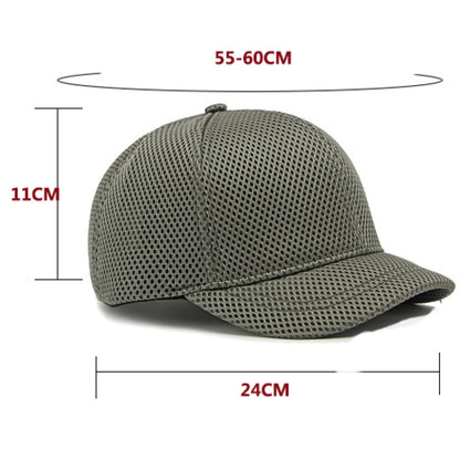 HT4828 5 cm Baseballkappe mit kurzer Krempe für Herren, 6-Panel-Baseballkappe, atmungsaktive Mesh-Trucker-Cap, Herren und Damen, einfarbig, schlichte Snapback-Cap