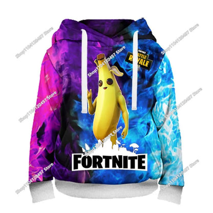 2025 uusi Fortnite 3D -painettu unisex-huppari, rento takki, pelioheistuote, cosplay, lastenvaatteet, lahjat
