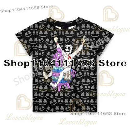 Presentes de Aniversário T-shirt F-Fortnite 3D Print Banana Peely Team Leader Bear para Homem, Tee Battle Royale Gaming, Top de Verão