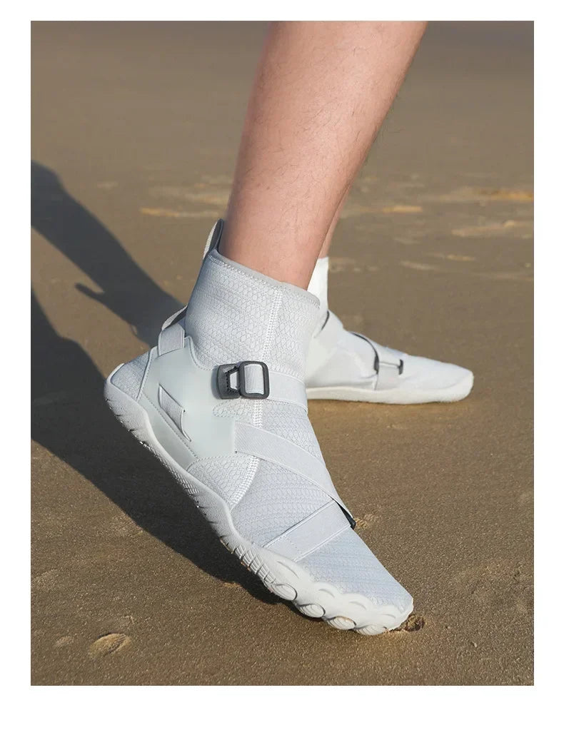 Zapatillas deportivas de exterior para senderismo y vadeo, unisex, para natación, calzado acuático de caña alta barefoot, zapatos aqua para playa, fitness, buceo y surf