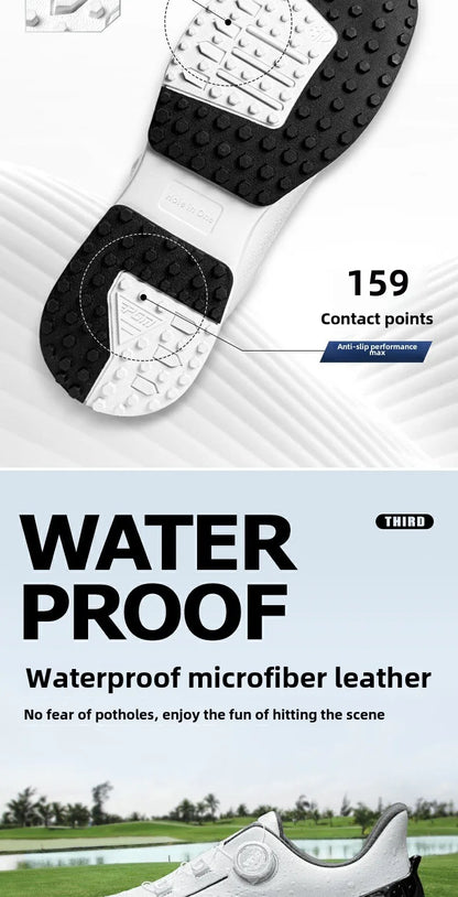 Scarpe da golf da uomo PGM, sneakers comode con ammortizzazione, lacci con manopola, impermeabili e antiscivolo, rialzanti XZ408