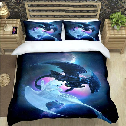 How to Train Your Dragon Duvet Cover Pillowcase Bedding Set Adult Boy Girl Bedroom Decoration Children Single Double Large Size